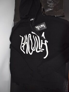 Haculla Distressed Knitted Sweater Hoodie
